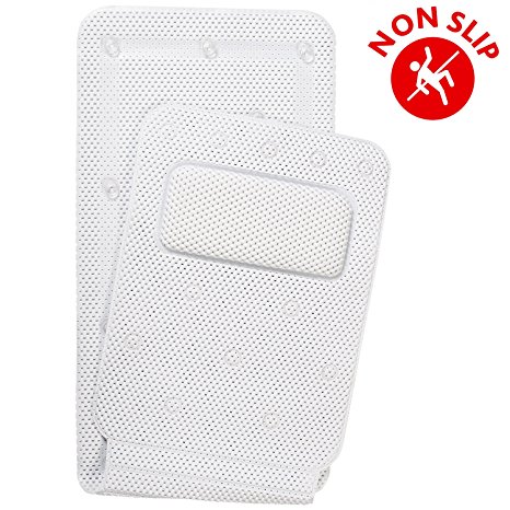 Tatkraft Spa Anti Slip Bath Mat with Cushion Antibacterial Foamed PVC 36.5X125 cm