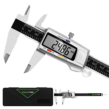 Digital Caliper, GALAX PRO 150mm/6 Inch Digital Vernier Caliper with Extra-Large LCD Screen, Inch/Metric Conversion, Stainless Steel Electronic Digital Vernier, IP54 Water Resistant