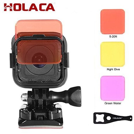 Holaca Diving Switchable Lens Filter Kit, Floating wrist strap with floating grip and protective case For Gopro Hero 3  Hero 4 HERO  and HERO  LCD camera Accessories & Hero 4 Session Camera