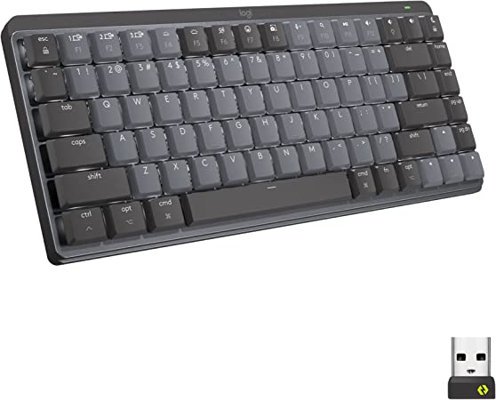 Logitech MX Mechanical Mini Wireless Illuminated Keyboard, Linear Switches, Backlit, Bluetooth, USB-C, macOS, Windows, Linux, iOS, Android, Metal