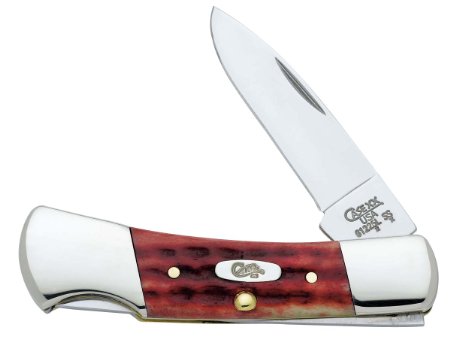 Case Cutlery 02758 Pocket Worn Lockback Pocket knife with Stainless Steel Blade Small Old Red Bone