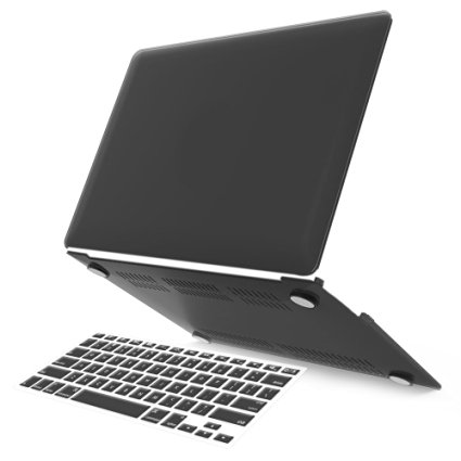 iBenzer  2 in 1 Black Soft-Touch Plastic Hard Case and Keyboard Cover for MacBook Air 13''