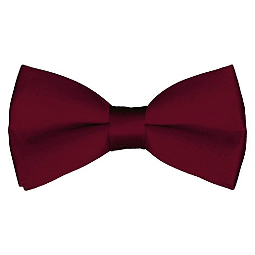 Mens Classic Pre-Tied Satin Formal Tuxedo Bowtie Adjustable Length Large Variety Colors Available, by Platinum Hanger