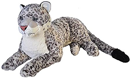 Wild Republic Jumbo Snow Leopard, Giant Stuffed Animal, Plush Toy, 30" Long