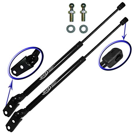 Two Front Hood Gas Charged Lift Supports with 2 Replacement Studs and Washers for 1999-2003 Lexus RX300. Left and Right Side. WGS-562-2