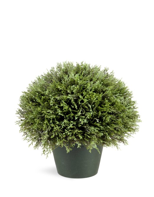 National Tree Juniper Bush with Dark Green Round Plastic Pot 15-Inch