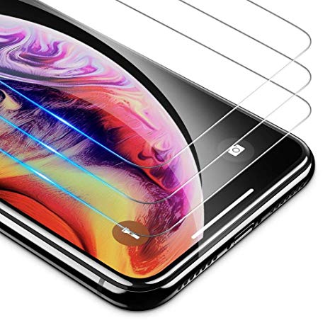 OMOTON HD Tempered Glass Screen Protector Compatible with Apple iPhone Xs Max 6.5 inch [3 Pack]