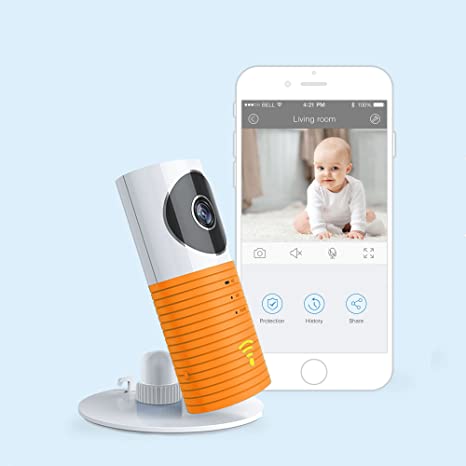 JTD ® Smart Wireless IP WiFi DVR Security Surveillance Camera with Motion Detector Two-Way Audio & Night Vision Best Security Camera Baby Monitor for Your Baby,Home, Pet or Business (Orange)