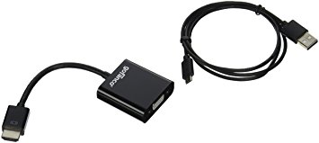 gofanco Pro-series Active HDMI to VGA Adapter with Audio, M-to-F with 3 Feet Micro USB Power Cable for HDMI-equipped devices and VGA displays (Black)