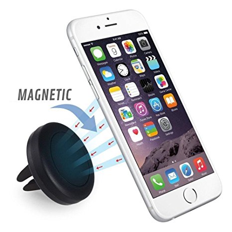 Magnet Air Vent Car Holder,Buycitky One Step Mounting Magnetic Car Mount Stand for iPhone 6s Plus 6s 5s 5c, Samsung Galaxy S6 S5 S4 S3, Note 4 3, Google Nexus 5 4, LG G3