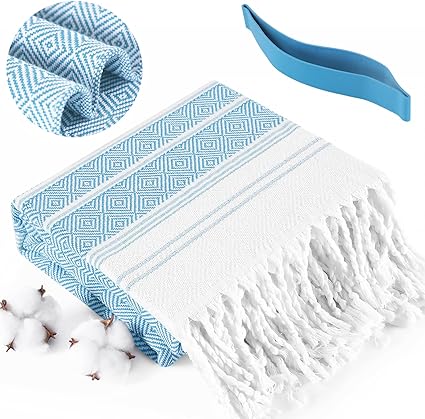 Oversized Cotton Turkish Beach Towels 74"x38" Thin Quick Dry Sand Free Pool Swim Towel Extra Large Xl Clearance Blanket Adult Travel Essentials Cruise Accessories Must Haves Vacation Stuff Necessities
