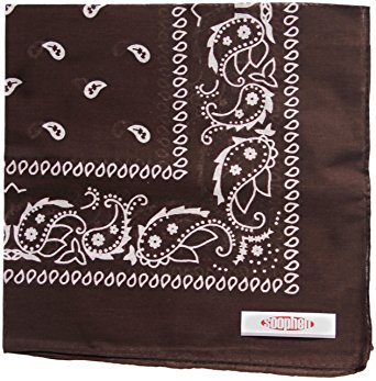 Soophen One Dozen Cowboy Bandanas 100% Cotton 22 x 22 inch