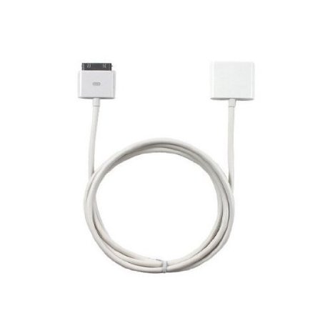 Charge and Audio Extension Cable for Cars and Speaker Docks Fits Apple iPod  iPhone-White 4 Feet
