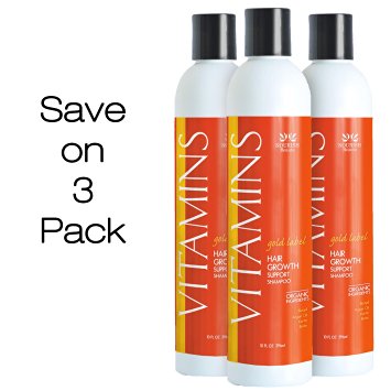 Save $25 on 3 Pack - Organic Hair Growth Shampoo w/ Argan Oil and Biotin - Guaranteed to Reduce Hair Loss