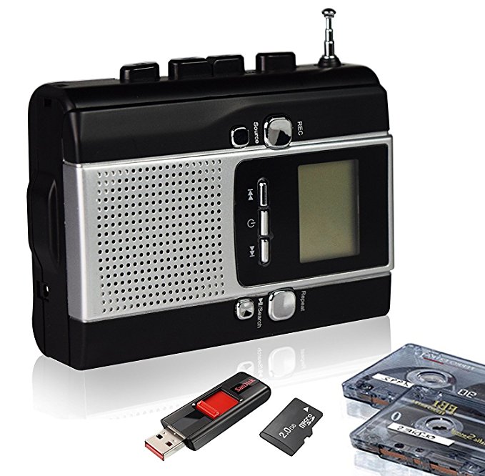 Portable Radio Cassette Player Recorder, Cassette Tape & Radio to Mp3 Converter Recorder with Voice Recording Feature To USB And TF Card