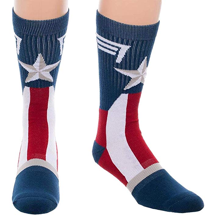 Marvel Captain America Suit Up Crew Socks