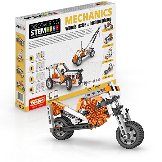 Engino Discovering STEM Mechanics Wheels, Axles and Inclined Planes Construction Kit