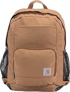 Carhartt Single-Compartment, Durable Pack with Laptop Sleeve and Duravax Abrasion Resistant Base, 23L Backpack Brown, One Size