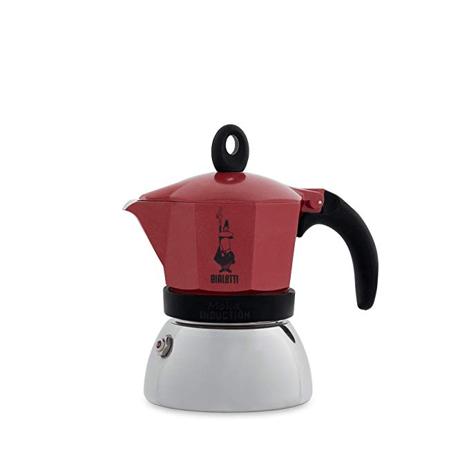 Bialetti 4922 Moka Induction Espresso Maker, Red