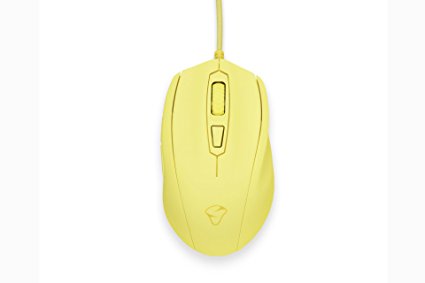 Mionix Castor French Fries - 6 Button Ergonomic Optical Gaming Mouse Yellow - Perfect For eSports Made For Gamers And Artists - Yellow Cable Color - Native 5000 DPI