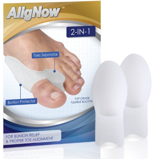 Bunion Relief Pack - 2 Bunion Pads Toe Spreaders - For Pain Relief and Proper Toe Alignment - Left and Right