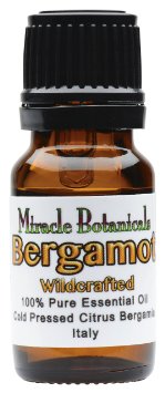 Miracle Botanicals Wildcrafted Bergamot Essential Oil - 100% Pure Citrus Bergamia - 10ml and 30ml Sizes - Therapeutic Grade - Italy 10ml