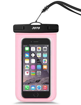 JOTO Universal Waterproof Pouch Cellphone Dry Bag Case for iPhone Xs Max XR XS X 8 7 6S Plus, Samsung Galaxy S9/S9  /S8/S8  /Note 8 6 5 4, Pixel 3 XL Pixel 3 2 HTC LG Sony Moto up to 6.0" –Clearpink