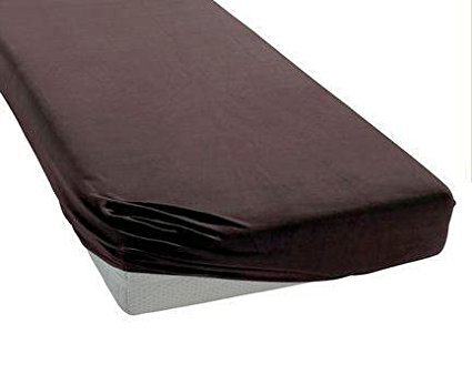 500 Thread Count 1 PC Fitted Sheet 100% Egyptian Cotton Solid Choclate Queen 22" Deep Pocket by BN3 Linens