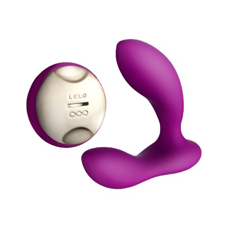 LELO Hugo Remote Controlled Vibrating Prostate Massager for Men, Deep Rose, 1.14 Pound