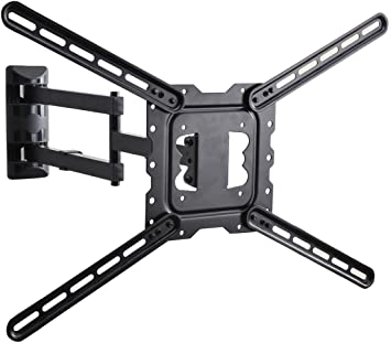 VideoSecu 24" Long Arm TV Wall Mount Low Profile Articulating Full Motion Cantilever Swing Tilt wall bracket for most 22" to 55" LED LCD TV Monitor Flat Screen VESA 200x200 400x400 up to 600x400mm MAH