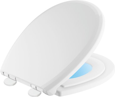 Delta Faucet 823902-N-WH Sanborne Round Potty Training Nightlight Toilet Seat with Slow Close White