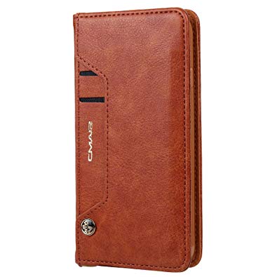 Flip Folio Leather Wallet Phone Case with Credit Card Holder For iPhone 6/6S/7/6 Plus/6S Plus/7 Plus/8/8 Plus/iPhone X/Samsung Galaxy S7/S7 Edge/S8/S8 Plus  /S9/S9 Plus  , 5 Colors