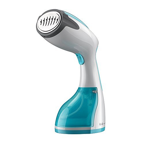 Homeleader Handheld Garment Steamer, Fast Heat up and Portable Travel Fabric Steamer, with 260ml Large Water Tank and 2 Replaceable Brushes, Blue, 1200W