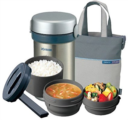 Zojirushi Thermal Stainless Lunch Box BENTO BAKO   SL-NC09-ST (Japan Import)