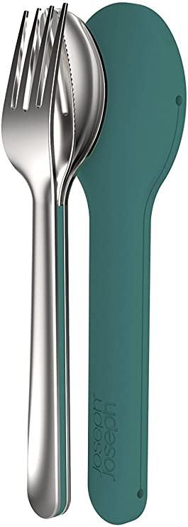 Joseph Joseph GoEat Space Saving Stainless Steel Cutlery Set, Teal