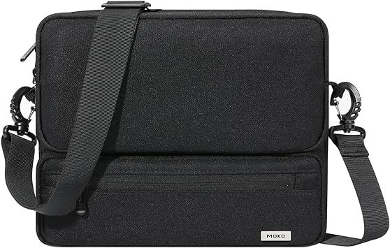 Moko 9-11 Inch Tablet Sleeve Bag Fits iPad Air 5/4th 10.9", iPad 9/8/7th 10.2 in, iPad 10th Gen. 10.9 inch, iPad Pro 11 inch, Tab S8/S9 11", iPad Carrying Case with Shoulder Strap, Black