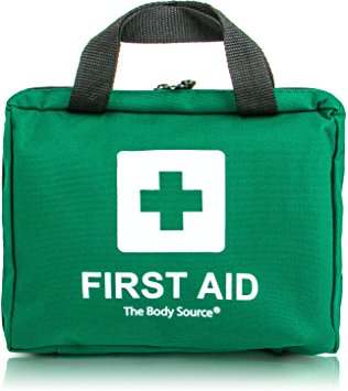 90 Piece Premium First Aid Kit Bag - Includes 2 x Cold (Ice) Packs and Emergency Blanket for Home, Office, Car and Travel
