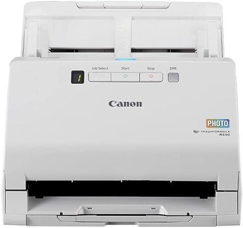 Canon imageFORMULA RS40 Photo and Document Scanner - for Windows and Mac - Scans Photos - Vibrant Color - USB Interface - 1200 DPI - High Speed - Easy Setup