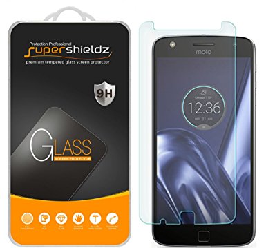 [3-Pack] Motorola Moto Z Play / Moto Z Play Droid Tempered Glass Screen Protector, Supershieldz Anti-Scratch, Anti-Fingerprint, Bubble Free, Lifetime Replacement Warranty