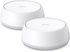 TP-Link Dual-Band BE5000 WiFi 7 Mesh Wi-Fi System (Deco BE25) | 4-Stream 5 Gbps | 240 Mhz Channels | Covers up to 4,600 Sq.Ft | 2× 2.5G Ports Wired Backhaul | VPN,MLO, AI-Roaming, HomeShield (2-Pack)