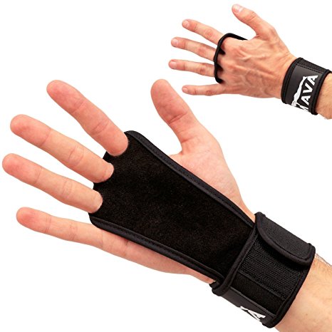 Mava Sports Hand Grips with Wide Wrist Wraps for WODs, Pull Ups, Lifting, Kettlebell Exercise, Gym Workouts - Training Callus Guards & Palm Protectors