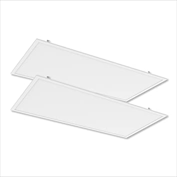 (2 Pack) 2x4 FT 50W LED Flat Ceiling Panel Fixture Light 0-10V Dimmable 4000K Cool Light- UL, DLC Certified