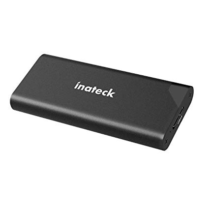 Inateck Aluminum M.2 SATA to USB 3.0 External Hard Drive Enclosure for M.2 SSD, Supports UASP and 2240 - 2280 NGFF SSD, Lengthened(FE2012N)