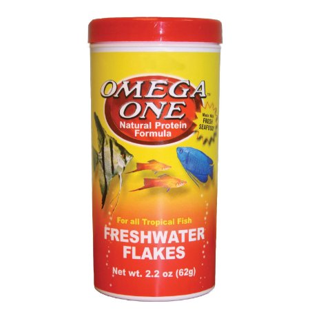 Omega One Freshwater Flakes, 2.2 oz.