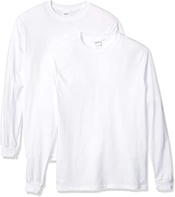 Gildan Men's Heavy Cotton Long Sleeve T-Shirt, Style G5400, 2-Pack