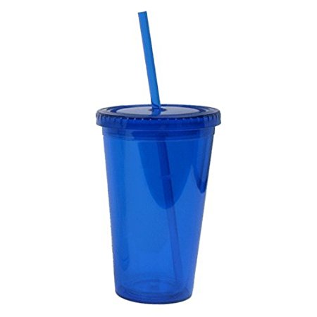 Eco To Go Cold Drink Tumbler - Double Wall -16oz. Capacity - Ocean Blue