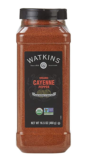 Watkins Gourmet Spice, Organic Cayenne Pepper, 16.5 oz. Bottle, 1 Count (21820)