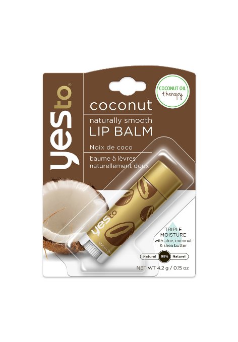 Yes to Coconut Naturally Smooth Lip Balm, 0.15 Ounce