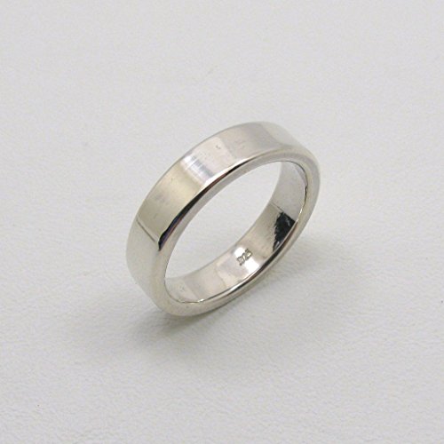 Rugged Sterling Silver Ring, 5 mm wide X 2 mm thick, Personalized Silver Ring
