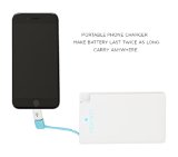 Portable Phone Charger - Charge Iphone Android Windows and Tablets - Credit Card Size - Make Battery Last Twice As Long - Carry Anywhere